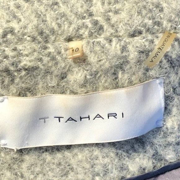 T Tahari India Funnel-Neck Coat - Picture 4 of 6